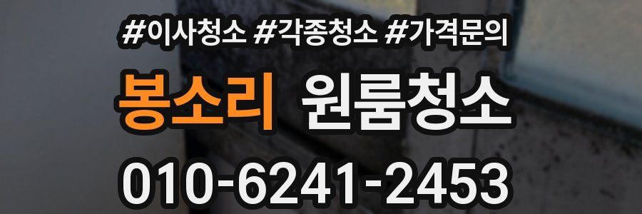 봉소리 이사청소