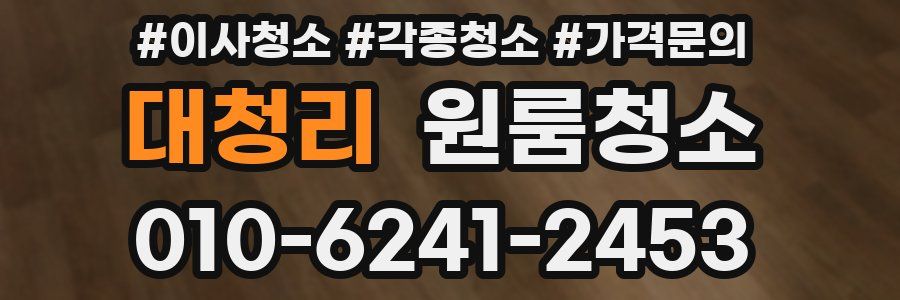 대청리 이사청소