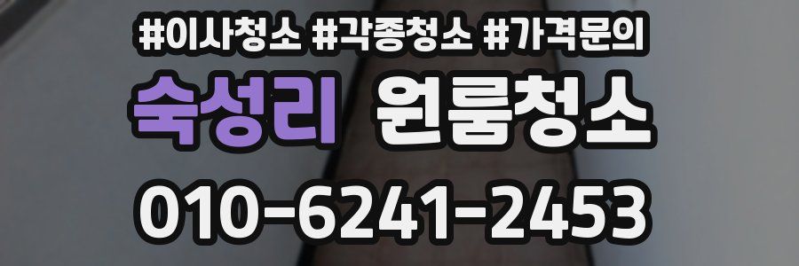 숙성리 이사청소