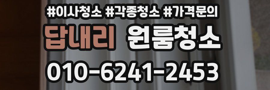 답내리 이사청소