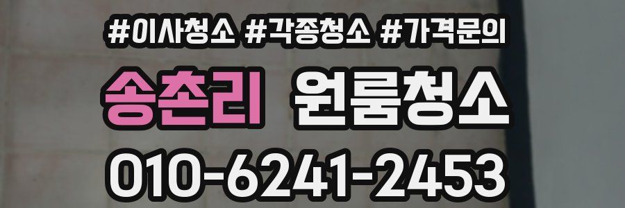 송촌리 이사청소