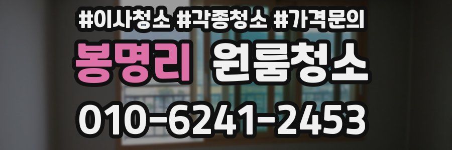 봉명리 이사청소