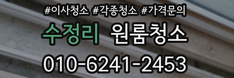 수정리 이사청소