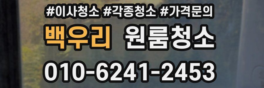 백우리 이사청소