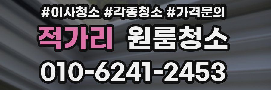 적가리 이사청소