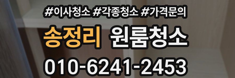 송정리 이사청소