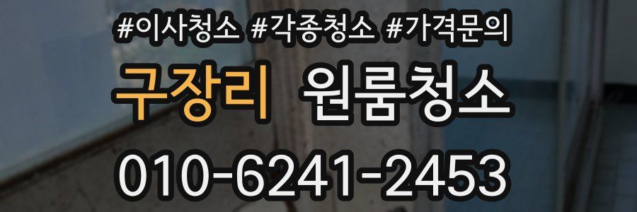 구장리 이사청소