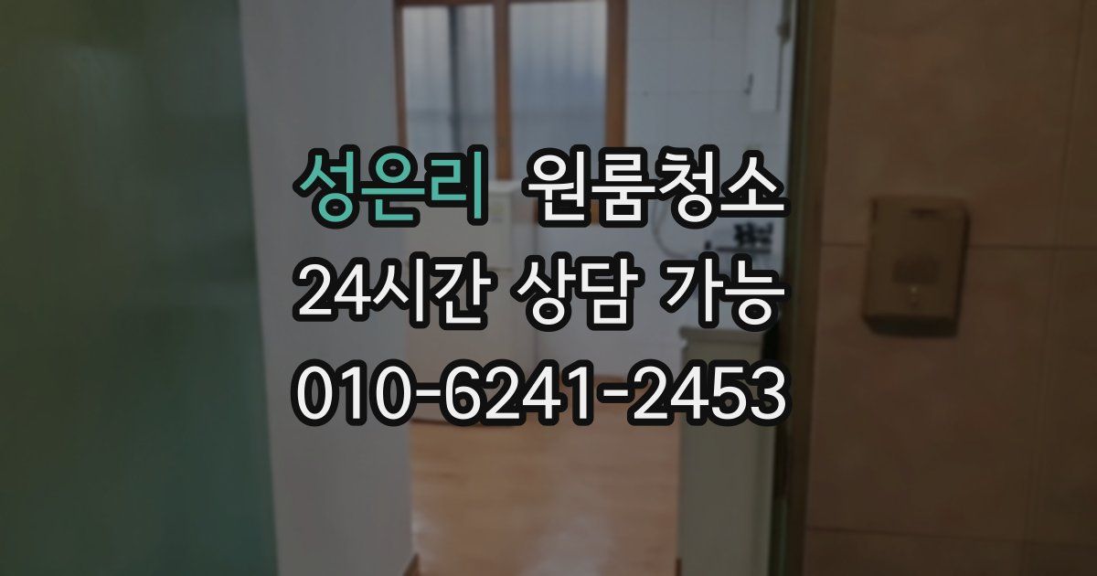 성은리 입주청소