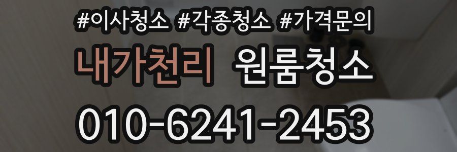 내가천리 이사청소