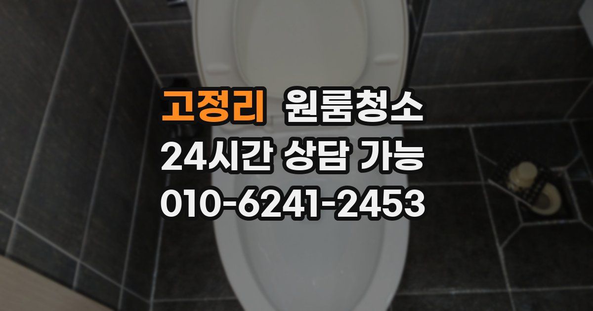 고정리 입주청소