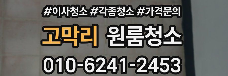 고막리 이사청소