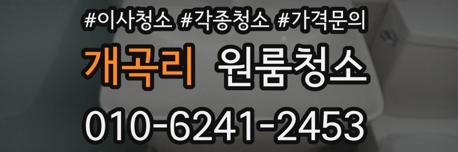 개곡리 이사청소