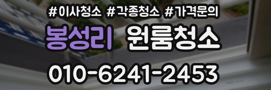 봉성리 이사청소