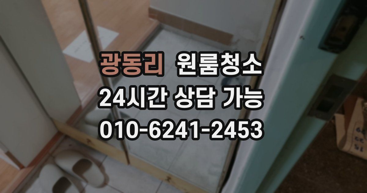 광동리 입주청소