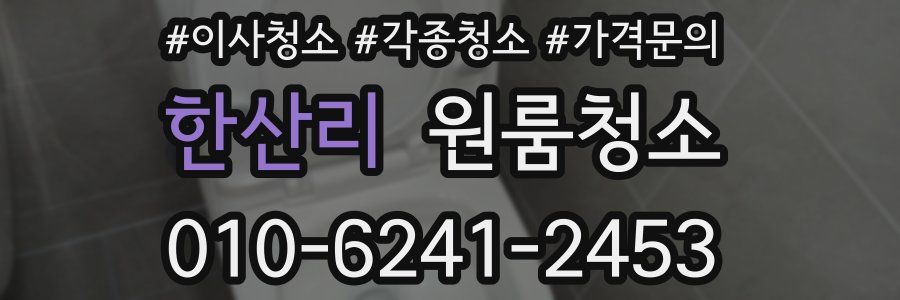 한산리 이사청소