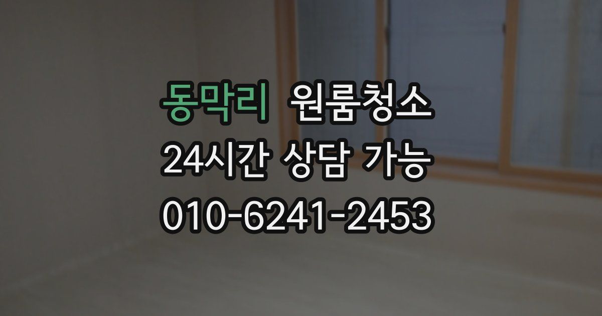 동막리 입주청소