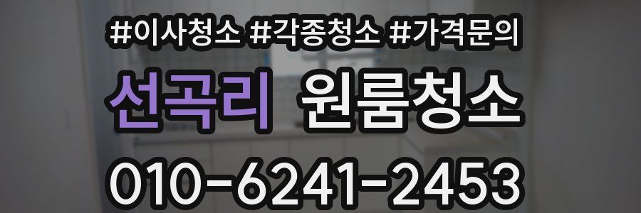 선곡리 이사청소