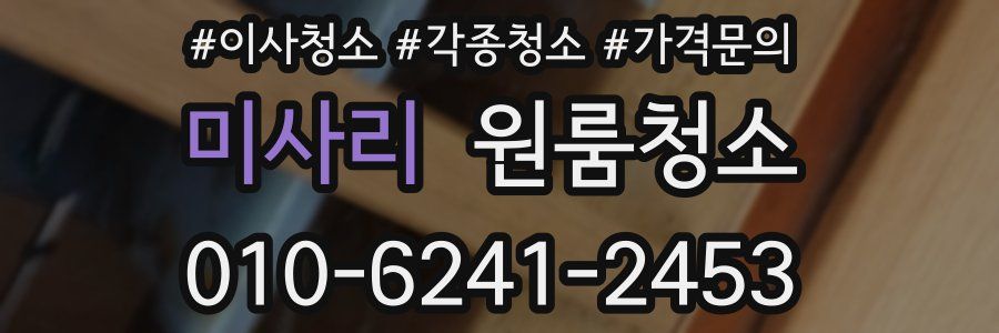 미사리 이사청소