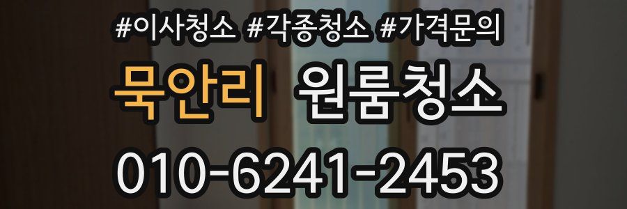 묵안리 이사청소