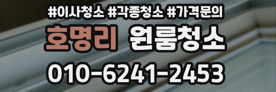 호명리 이사청소