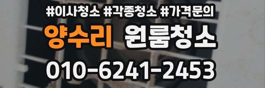 양수리 이사청소