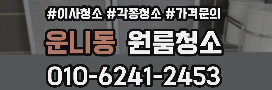 운니동 이사청소