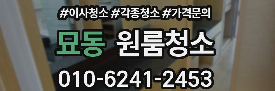 묘동 이사청소