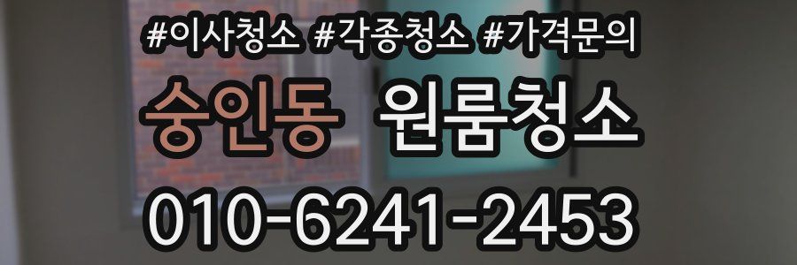 숭인동 이사청소