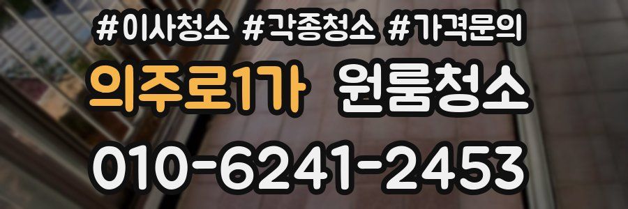 의주로1가 이사청소