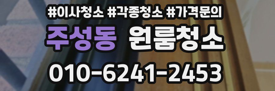 주성동 이사청소