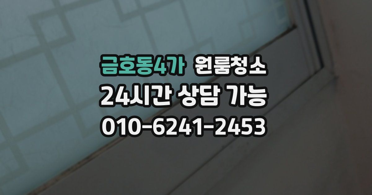 금호동4가 입주청소