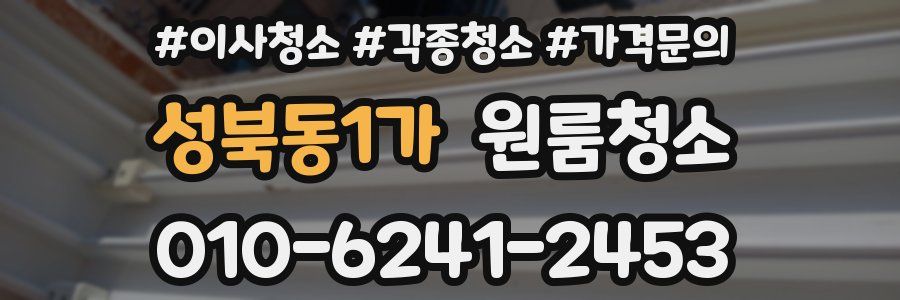 성북동1가 이사청소