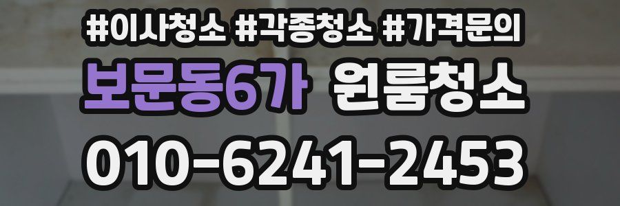 보문동6가 이사청소