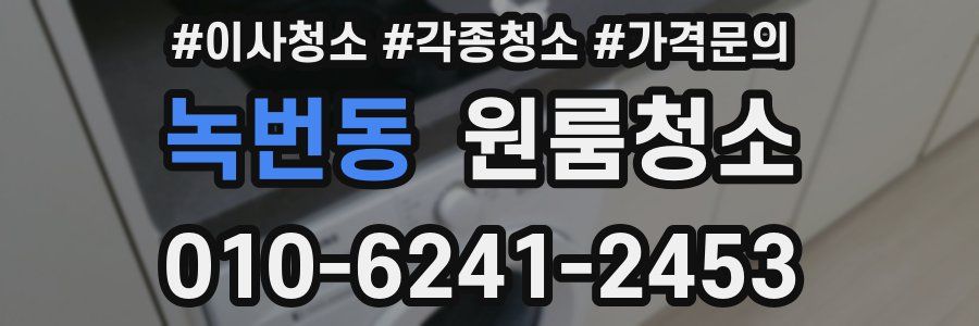 녹번동 이사청소