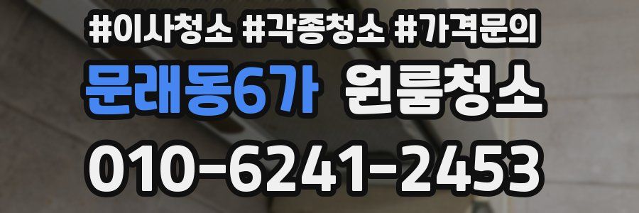 문래동6가 이사청소