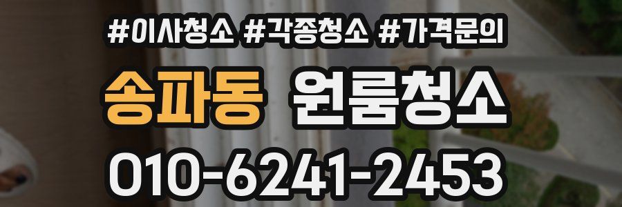 송파동 이사청소