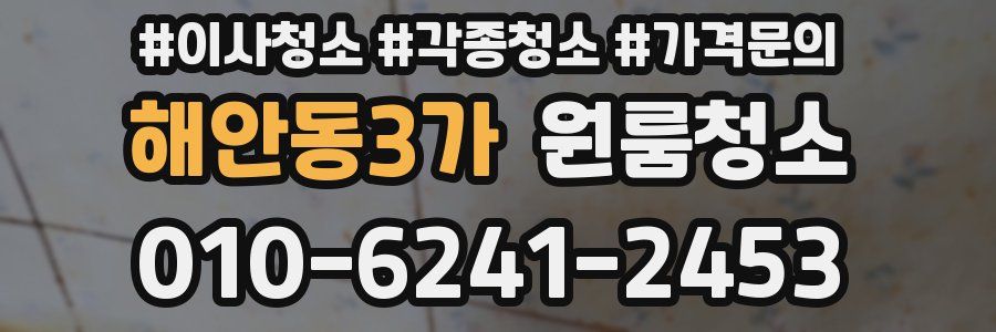 해안동3가 이사청소