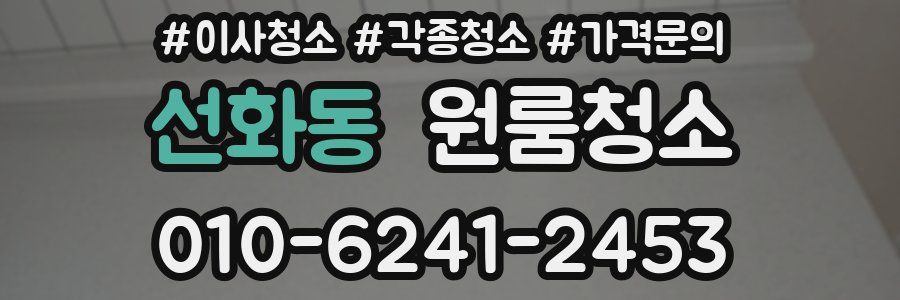 선화동 이사청소