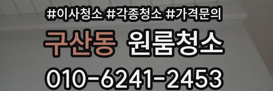 구산동 이사청소