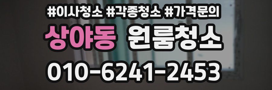 상야동 이사청소