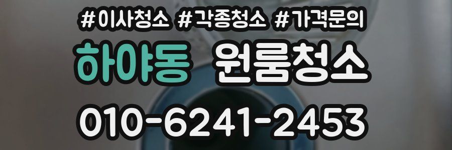 하야동 이사청소