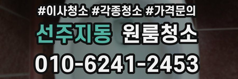 선주지동 이사청소