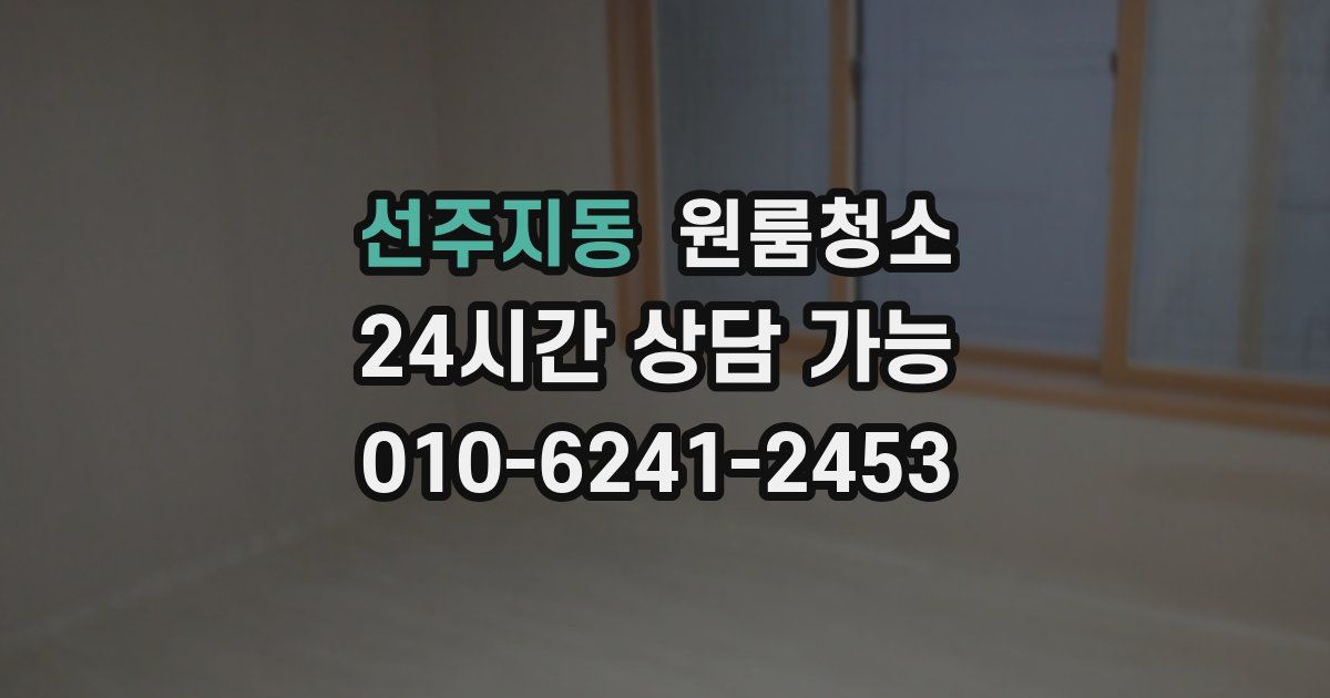 선주지동 입주청소