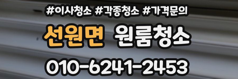 선원면 이사청소