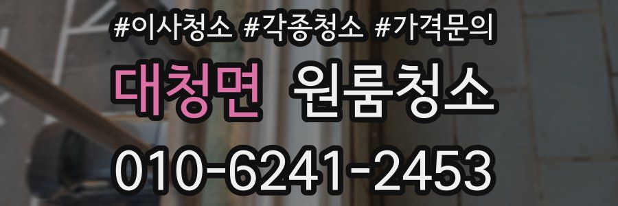 대청면 이사청소