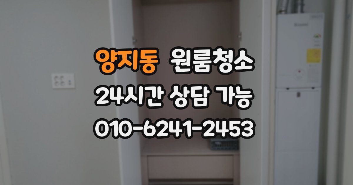 양지동 입주청소