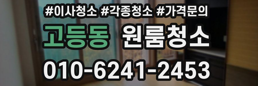 고등동 이사청소