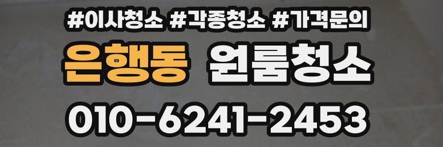 은행동 이사청소