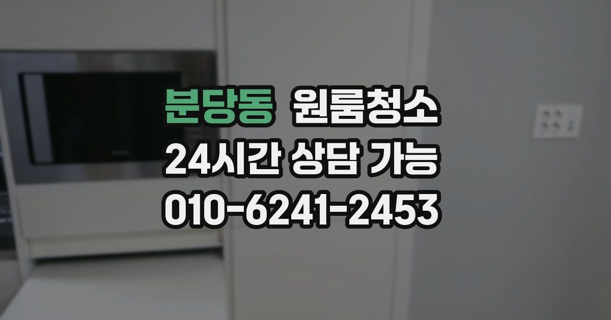 분당동 입주청소