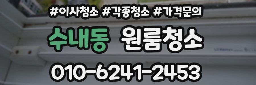 수내동 이사청소